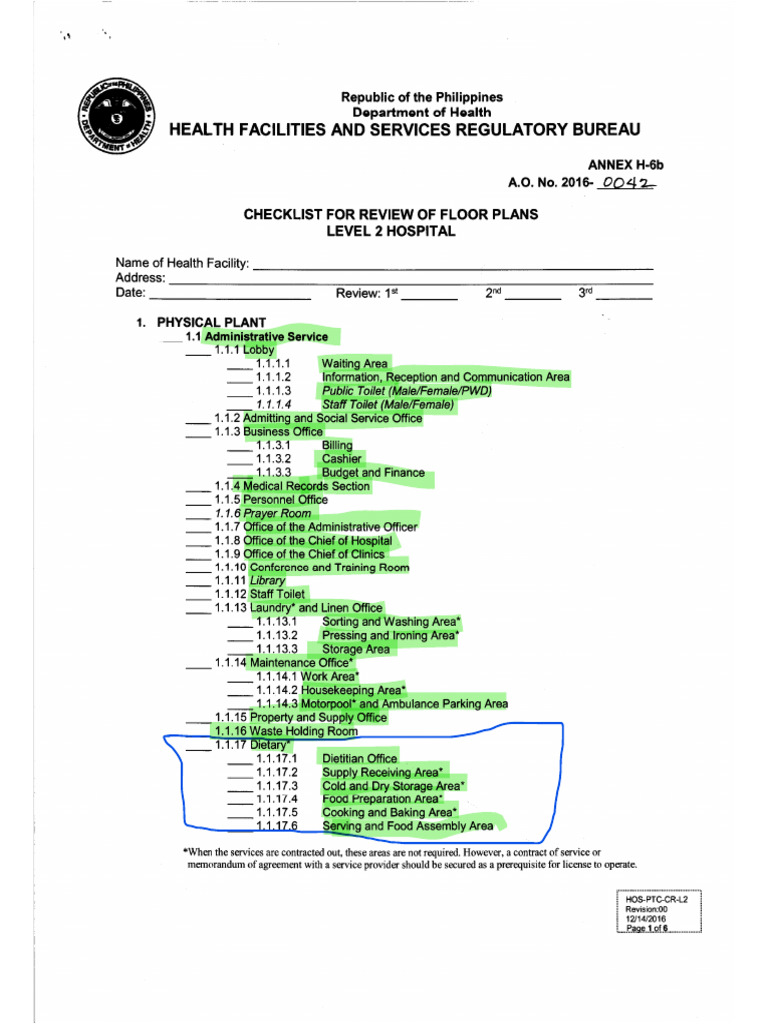 Checklist For Review of Floor Plans Level 2 | PDF