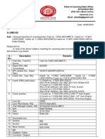 Unusual Reporting of Coaching Trains Train No. 12932 (ADI-MMCT)