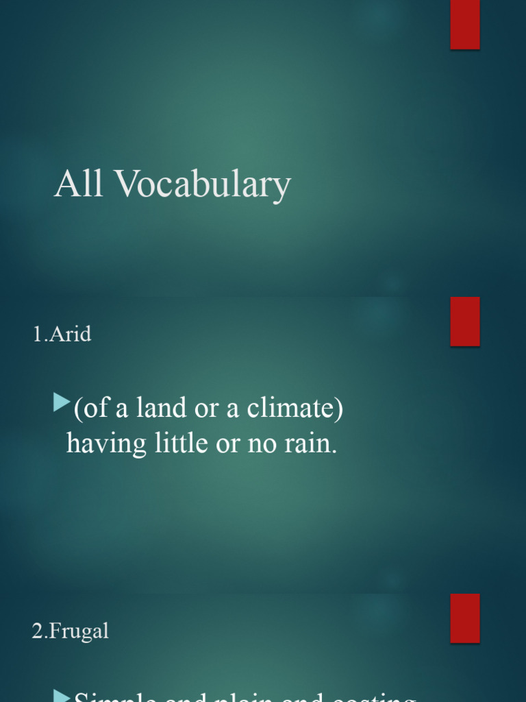 All Vocabulary Pdf