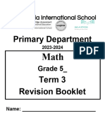 Grade 5 EoY Math Revision Booklet
