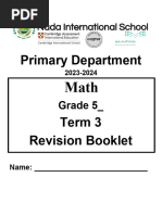 Grade 5 EoY Math Revision Booklet