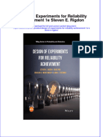 Full Ebook of Design of Experiments For Reliability Achievement 1E Steven E Rigdon Online PDF All Chapter