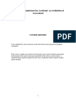 Course Report Template Guidelines | PDF | Course Evaluation ...