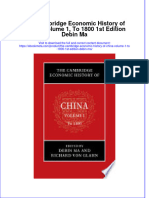 Download ebook The Cambridge Economic History Of China Volume 1 To 1800 1St Edition Debin Ma online pdf all chapter docx epub 