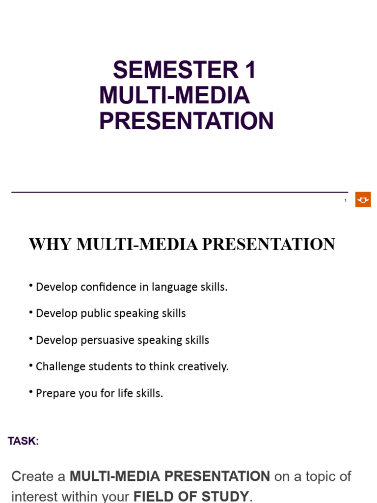 Semester 1 Multimedia Presentation Task and Rubric | PDF | Social Media ...