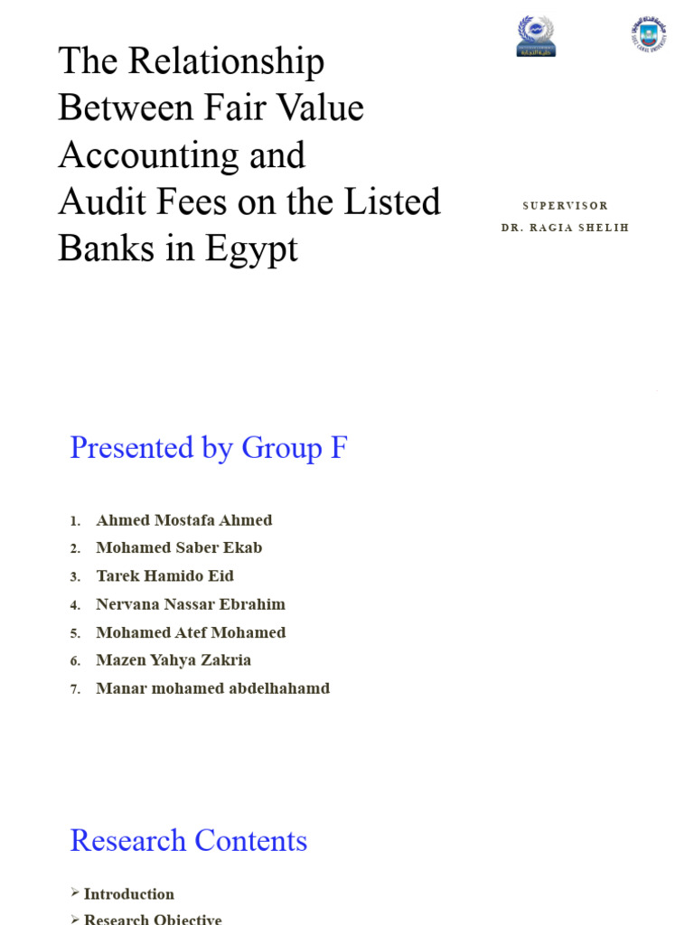 Fair Value Accounting and Audit Fees in Egypt | PDF | Fair Value ...