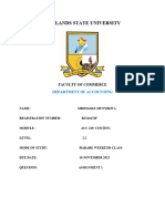 ACC 249 - Costing Individual Assignment (2) R2116476F