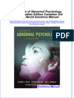 Full Essentials of Abnormal Psychology Third Canadian Edition Canadian 3Rd Edition Nevid Solutions Manual Online PDF All Chapter