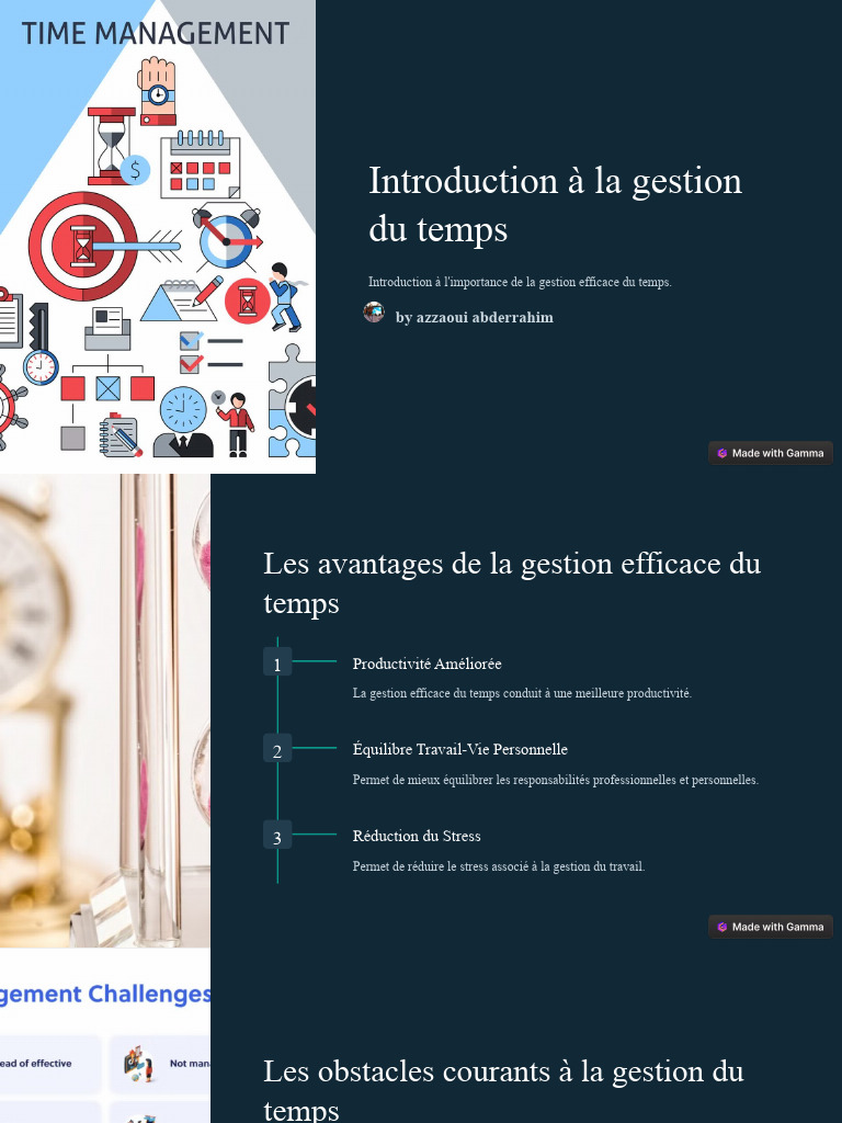 Introduction à la gestion du temps | PDF | Gestion du temps ...