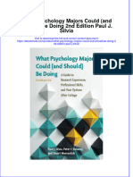 What Psychology Majors Could and Should Be Doing 2Nd Edition Paul J Silvia Online Ebook Texxtbook Full Chapter PDF