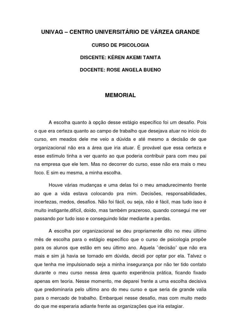 Memorial Pronto | Tomada de Decisões | Vida