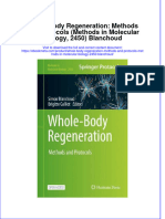 Ebook Whole Body Regeneration Methods and Protocols Methods in Molecular Biology 2450 Blanchoud Online PDF All Chapter