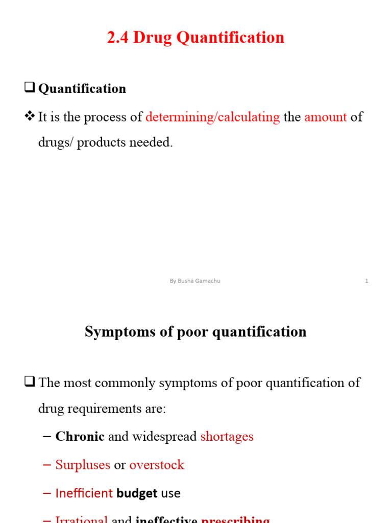 2.4 Quantification of Pharmaceuticals Edited | PDF | Percentage ...