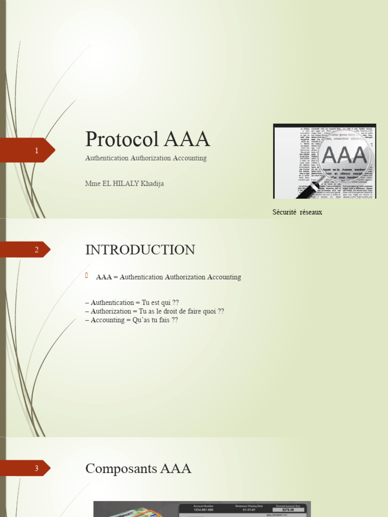Configuration du Protocole AAA | PDF | Rayon (géométrie) | Informatique