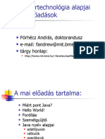Szoftvertechnológia Alapjai Java Előadások