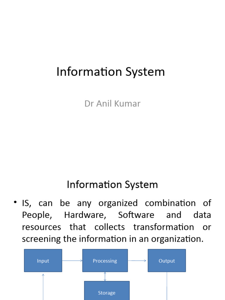 Information System PPTX | PDF | Information System | System