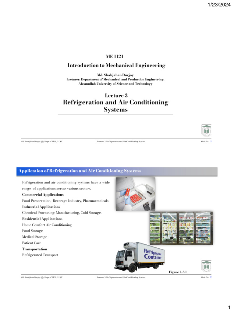 Refrigerator And Air Conditioning Systems Pdf Air Conditioning