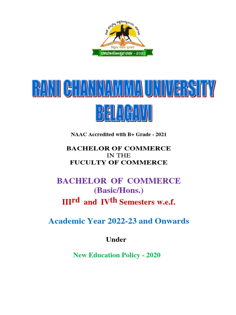 B.Com. Curriculum Overview 2022-23 | PDF | Valuation (Finance) | Statistics