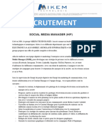 Recrutement Social Media Manager New