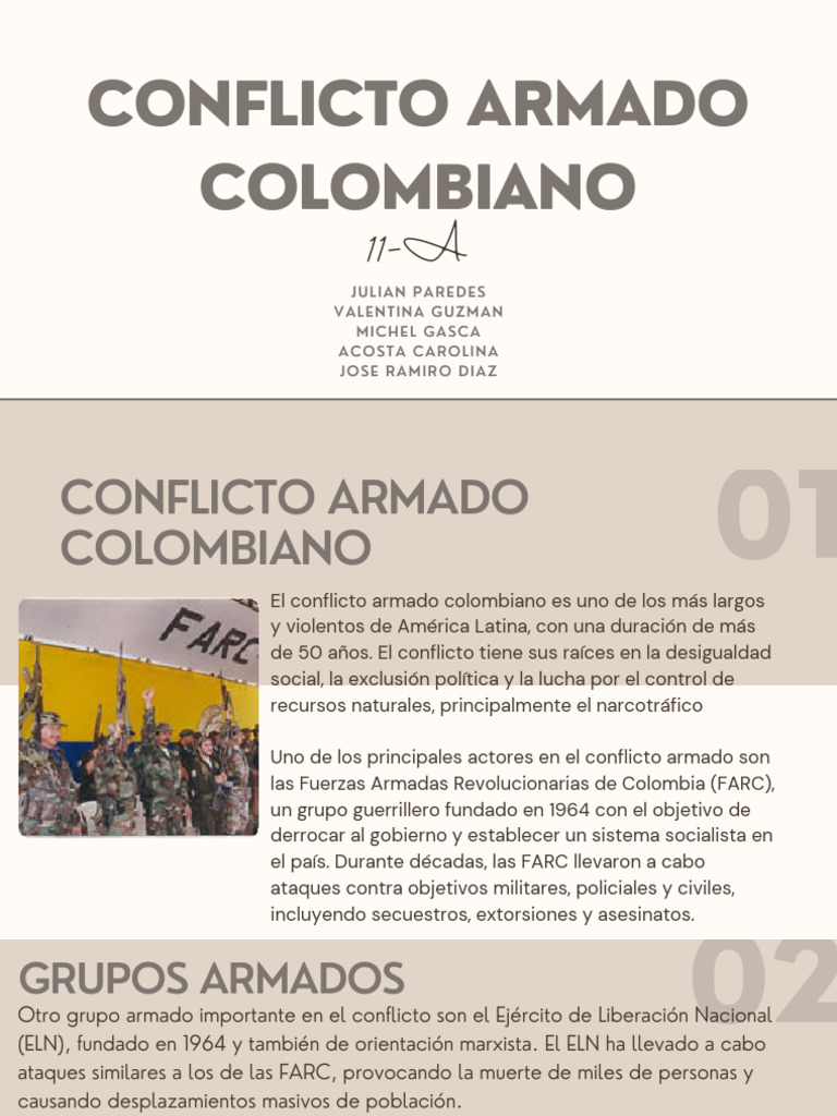 Conflicto Armado en Colombia | PDF | Colombia | Guerra de guerrillas