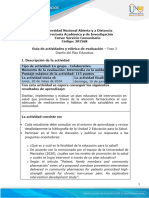 Guia de actividades y rúbrica de evaluación - Unidad 2 - Fase 3 - Diseño del Plan Educativo