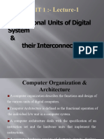 Lecture 1 - Functional Units of Digital System & Their Interconnection