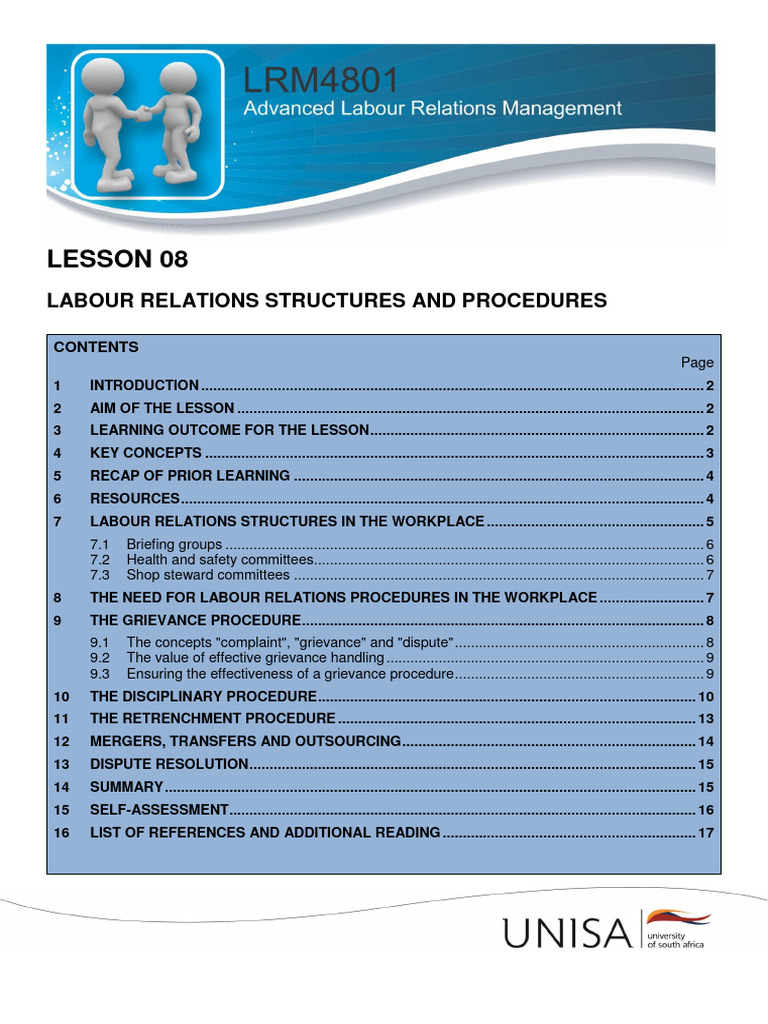 Labour Relations Structures and Procedures | PDF | Disciplines | Employment