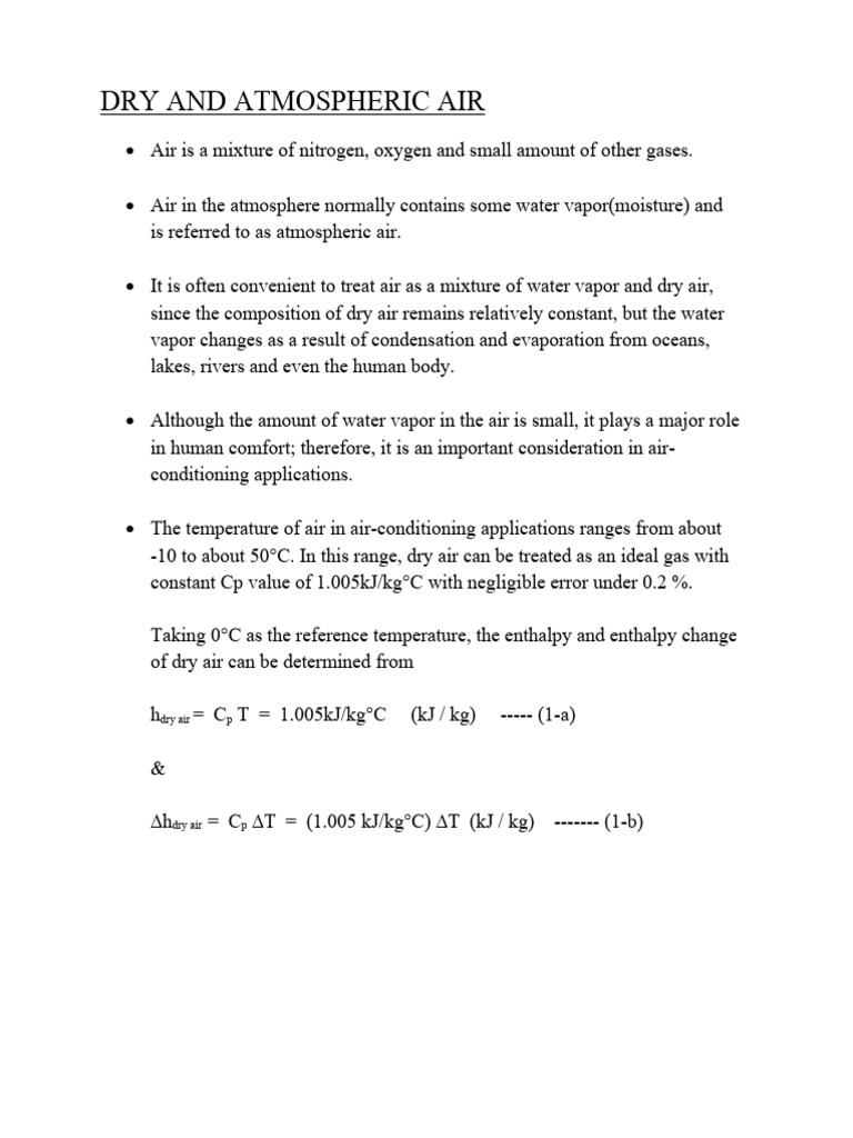 Psychrometric Chart Air Conditioning Processes