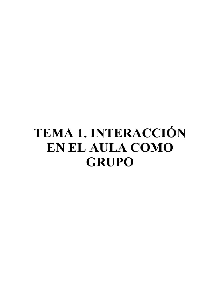 Tema 1 | PDF | Cohesión grupal | Comportamiento