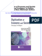 Download full ebook of Digitization Of Economy And Society Emerging Paradigms 1St Edition Sudeshna Basu Mukherjee Editor 2 online pdf all chapter docx 