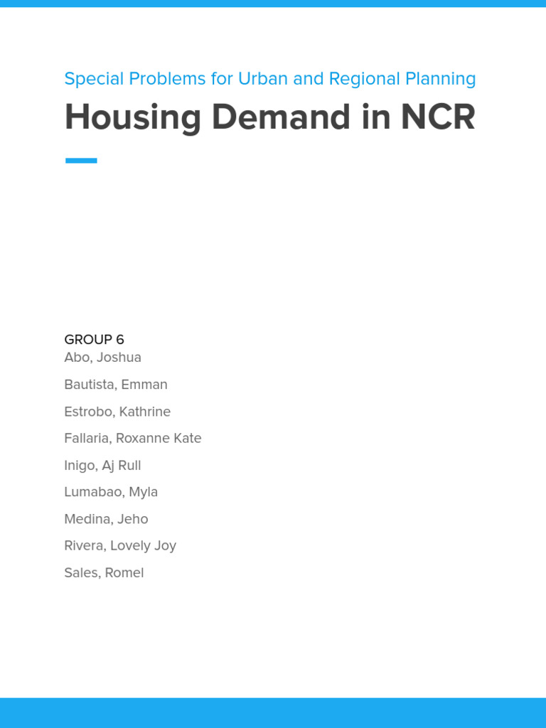 Housing Demand Analysis in NCR | PDF | Affordable Housing | Real Estate ...