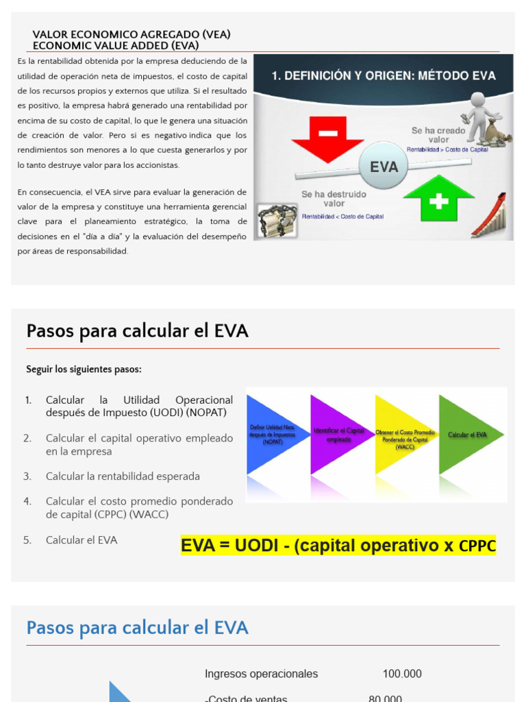 Calculo Eva | Descargar gratis PDF | Business | Sector privado