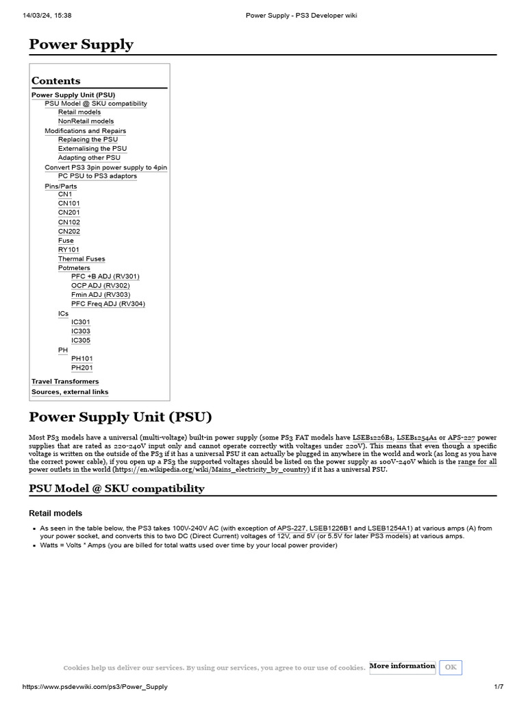 PS3 Power Supply Specifications Guide | PDF | Power Supply | Mains ...