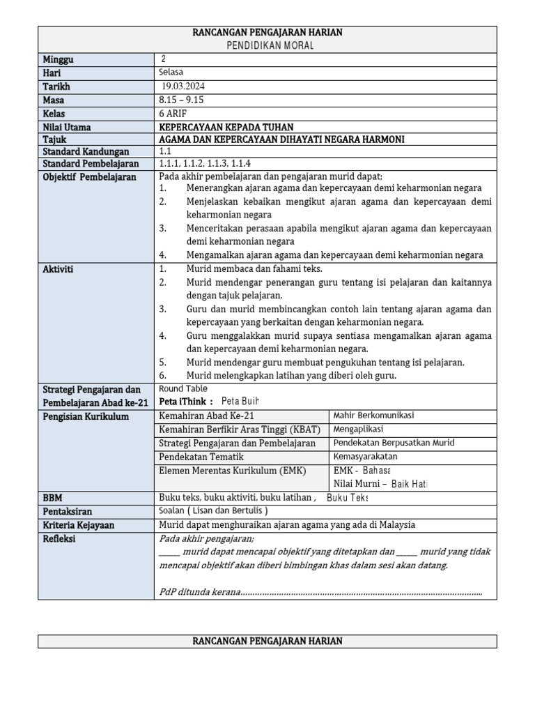 Unit 1 Agama Dan Kepercayaan Dihayati Negara Harmoni Pdf
