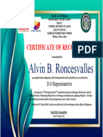 certificate for D.O rep