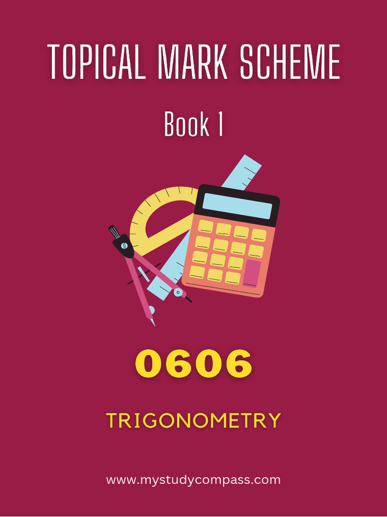10 cie igcse additional mathematics topical mark scheme trigonometry