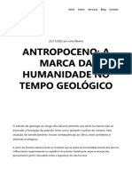 Antropoceno - A Marca Da Humanidade No T..