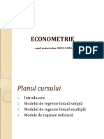 Curs4. Econometrie Regr Neliniare