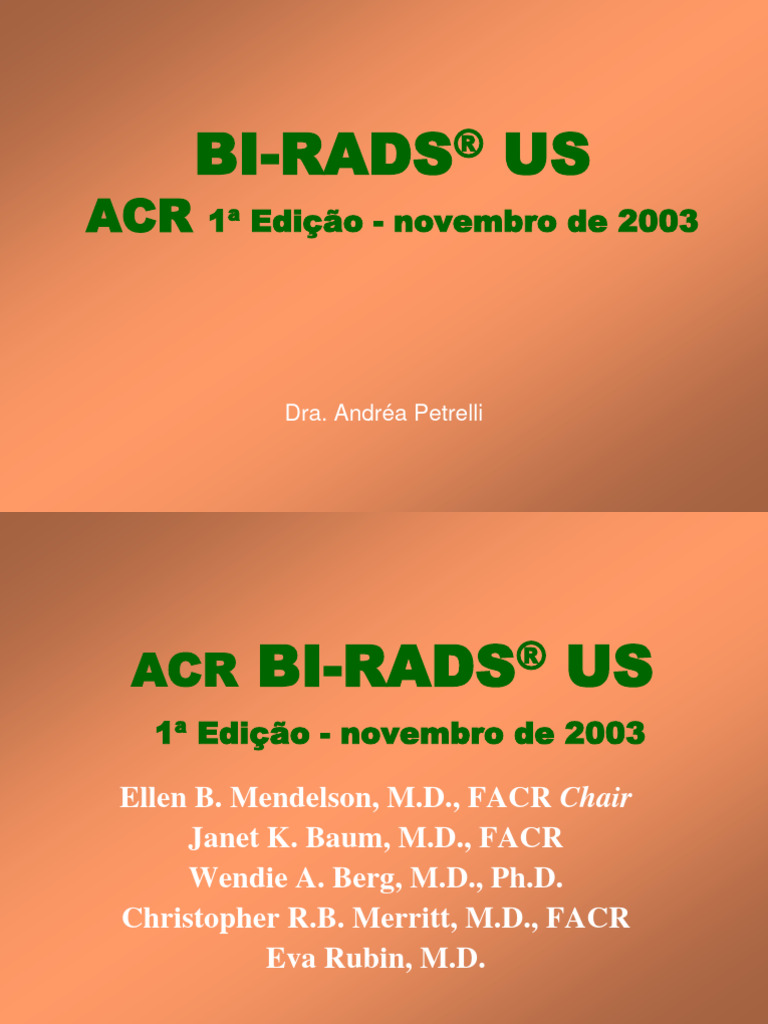 BI-RADS US - 5 Edição PDF | PDF | Triagem (Medicina) | Câncer