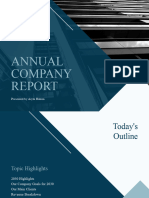 Annual Company Report Professional Presentation in Blue White Dark Blue Professional Style