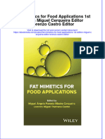 Full Ebook of Fat Mimetics For Food Applications 1St Edition Miguel Cerqueira Editor Lorenzo Castro Editor Online PDF All Chapter