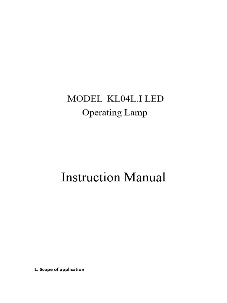 AC/DC Shadowless Operation Lamp Guide | PDF | Power Supply | Lighting