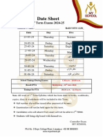 Date Sheet Five 1st Term 24