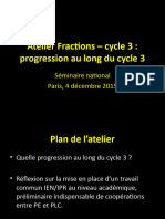 Atelier A - Les Fractions Au Cycle 3 527142