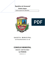 Ordenanza sobre Sesiones Solemnes del Municipio José Félix Ribas del Estado Aragua. Gaceta Municipal Extraordinaria N° 15-90 (07-02-1990)