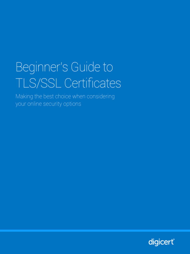 Beginners Guide To Tls SSL Certificates Whitepaper en 2019 | PDF ...