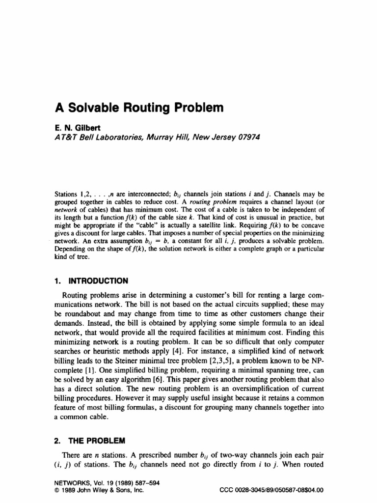 Optimal Cable Routing Solutions | PDF | Vertex (Graph Theory ...