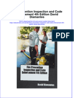 Full Ebook of Fire Prevention Inspection and Code Enforcement 4Th Edition David Diamantes Online PDF All Chapter