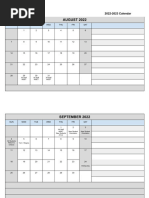 ATLANTIC HALL MAIN DATES Calendar 2022-2023