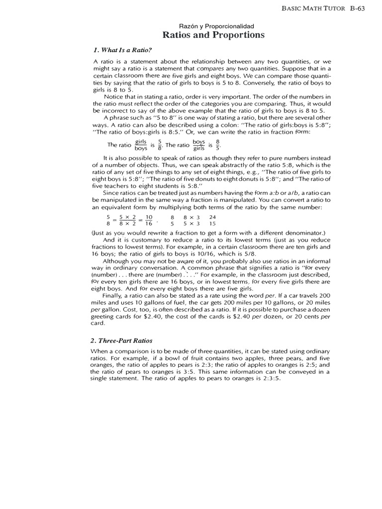 Understanding Ratios and Proportions | PDF | Ratio | Mathematics